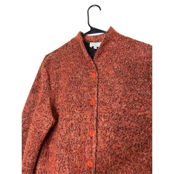 Kathleen Sommers Mohair Wool Blend Spice Orange Cardigan‎ Sweater Small - Picture 3 of 9